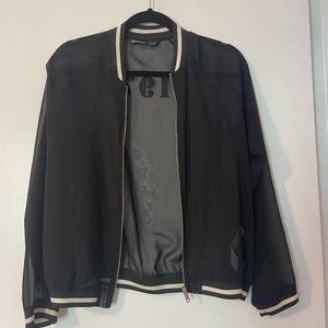 Zara Sheer Varsity Jacket